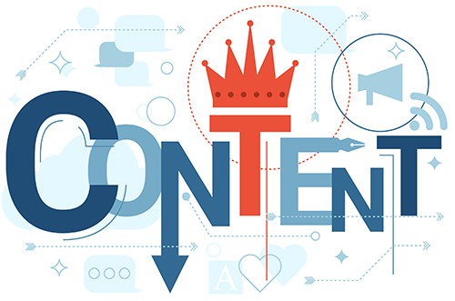 Content is king graphic with crown