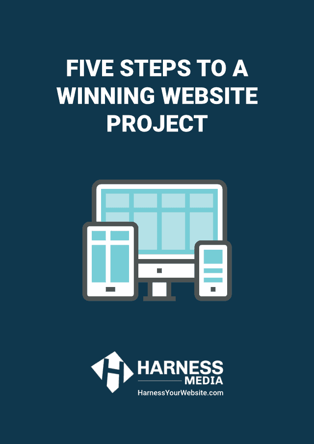 Cover of our 5 Steps To A Winning Website Project ebook